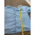 Levi's  Balloon Sleeve Denim Chambray Top Womens L Western Rodeo Cowgirl Photo 7