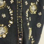 Yarnworks Vintage 80's Large Black and Yellow Beaded Embroidered Sweater Vest Photo 9