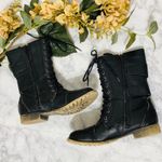 Madden Girl Madden Black Combat Moto Women Booties with double buckle and laces, size 7 Photo 1