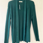 Retrology Sz L Green Stretch Open Cardigan Sweater Long Sleeves Size L Photo 0