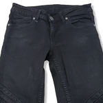 Dr. Denim Jeans Makers Size 29 27x30 Denise 101 Skinny Jeans Moto Ankle Zip Black Denim Pants Photo 2