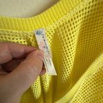 Free People FP Movement Yellow Mesh Top Athletic Tee Ruched Sleeve‎ Medium Photo 1