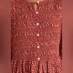 Madewell  Challis Button-Front Smocked Bodice Mini Dress in Tiny Daisy Size‎ XXS Photo 3