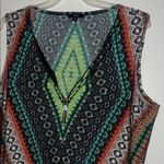 MSK XL Multicolor Sleeveless Geometric Pattern Dress Green Photo 6