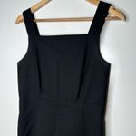Theory  Black Stretch Wool Square Neck Sleeveless Dress Size 6 Photo 3