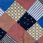 Handmade  quilted Americana vest red white blue July 4th watermelon grandma L Photo 7