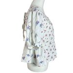 Free People  Dainty Chloe Printed Top Floral Large Cottage Bow Gauze Shabby Chic Photo 6
