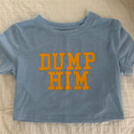 Dump him baby tee Blue Photo 0