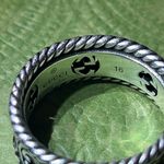 Gucci Interlocking Silver Ring Size 7.5 Photo 6