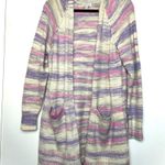 Lucky Brand  Pink Purple Cream Mid Length Cardigan Photo 1