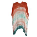 QUAGGA Womens Tie Dye Kimono Cardigan Orange Mint Green White Beach Cover Up Size undefined Photo 8