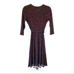 Leota Leotta Perfect Faux Wrap Purple Gray Pink Cheetah Print Dress Size Medium Photo 5
