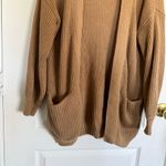 Quince  100% Organic Cotton Oversized Cardigan in Camel Photo 4