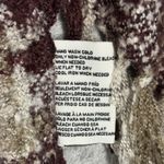 Simply Noelle Sweater Womens One Size Burgundy White Plaid Blanket Poncho Cozy Photo 6