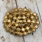 Vintage Unsigned White Milk Glass Oval Flower top Brooch Photo 9