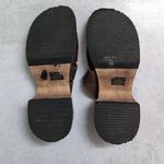 Bongo Brown Y2K Floral Cutout Criss-Cross Platform Wooden Block Heel Sandal 10M Photo 11