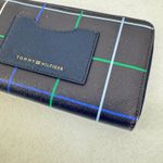 Tommy Hilfiger Navy Plaid Zip Around Wallet Checkbook Style Organizer 8x4.5” Photo 4