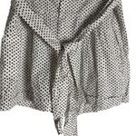 La Vie Rebecca Taylor Corinne White Black Polka Dot High Rise Tie Waist Shorts L Size L Photo 5