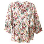 Fat Face Evelyn Fleur Meadow Blouse Ivory Multi Floral Cottagecore‎ Large EUC Photo 0