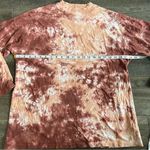 Free People  Women's Long Sleeve Be Free Tie Dye Tee Shirt Top Orange Small Photo 9