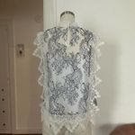 Adelyn Rae NWT Crochet and floral lace mock neck top Photo 4