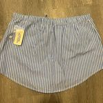 Forever 21 Blue And White Striped Skort NWT Juniors Size L 100% Cotton Skirt Photo 1