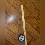 Smiley Face Sequin Crossbody Bag bag with chain purse strap EUC Silver Photo 3