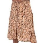 Faithfull the Brand Marie Louise Midi Dress Medium Wyldie Tiger Animal Print Photo 1