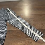 Anthropologie  Blue and White Gingham Long Sleeve Top Sz M NWT Photo 4