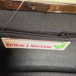 Blue Tweed Clutch Evening Bag Purse with Jeweled Flower Accent Formal Photo 5