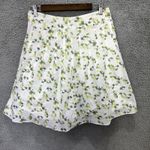 American Eagle Womens Skirt 4 White Green Floral Cottage Indie Y2K Preppy Picnic Photo 0