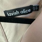 Lavish Lice Lavish Alice Champagne Satin Cowl Neck Midi Dress Size 6 Photo 4