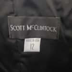 Vintage Scott McClintock Swiss Dot Midi Formal Black Dress Size 12 80s Photo 6