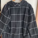 Marine layer  Liverpool Shawl Collar Coatigan Windowpane Black White Photo 8