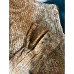 Ariat  Tan Paisley Stripe Pearl Snap Long Sleeve Western Cowgirl Shirt SMALL Photo 9
