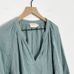 Nation Ltd Nala Peasant Dress Dusty Blue Long Sleeve Cotton Dress Size Small Photo 4