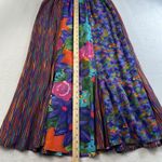 VTG Carole Little Petites 6P Multi Color Floral Watercolor Midi Skirt Women 90s Blue Photo 6