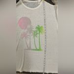 Aerie Linen Blend Palm Tree Graphic Breezy Boyfriend Oversized Tee size XL NWT Photo 6