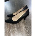 Nine West  Ettas Black Leather Pump Stiletto‎ High Heel Womens 9M S-91 Photo 3