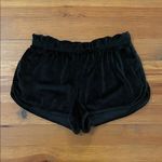 Juicy Couture Black Velour Sleep Shorts Rhinestone Logo Womens Size Large 2000s Photo 2