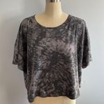 Jenni Intimates Short Sleeve Crop Pajama T-Shirt Grey Swirl Tie Dye- Size XS-NWT Photo 2