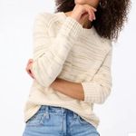 J.Crew  Raglan Space Dyed Crew Neck Sweater cream and tan size large Photo 0