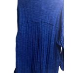Free People Beach Coverup Medium Blue Tunic Semi Sheer Button Up Photo 11