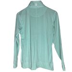 FootJoy  Womens M 1/2 Zip Performance Pullover Blue Mint Tonal Stripe Golf Sporty Photo 4