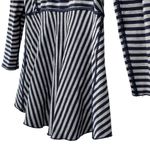 Soft Surroundings navy blue gray striped Soft zip up Sweater Women size XS Photo 11