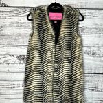 Betsey Johnson  Faux Fur Vest Black & White Fuzzy Outerwear XS Photo 2