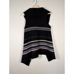 Joie  'Ligiere B' Print Wool Wrap Vest- Caviar multi-color Size L Striped Black Photo 1