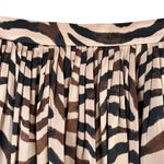J.Crew‎ Featherweight Satin Pleated Mini Skirt in Zebra Stripe Brown Beige, Sz 2 Photo 2