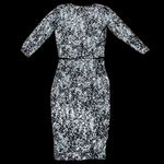 Nadia Tarr Skirt Top 2 piece SET Bodycon High Waisted Crop Splatter Print Small Black Photo 4