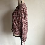 Faherty  Portia Blouse In Fiona Block Print Purple Blouse Size Small Photo 9